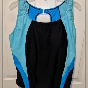 Swim 356 Color Block Tank Swim Suit Sz 26